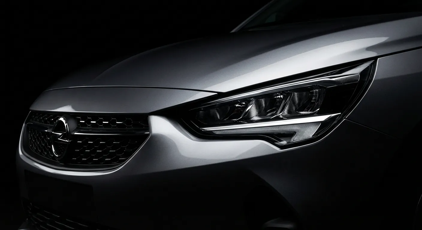 Phare LED et calandre de la nouvelle Opel Corsa, design moderne.