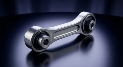 Miniature d'une biellette de reprise de couple automobile neuve, isolée et mise en valeur.