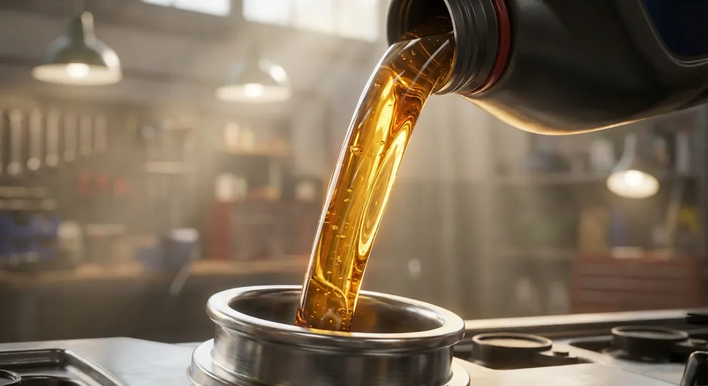 Remplissage d'huile moteur dans un véhicule Peugeot pour maintenance