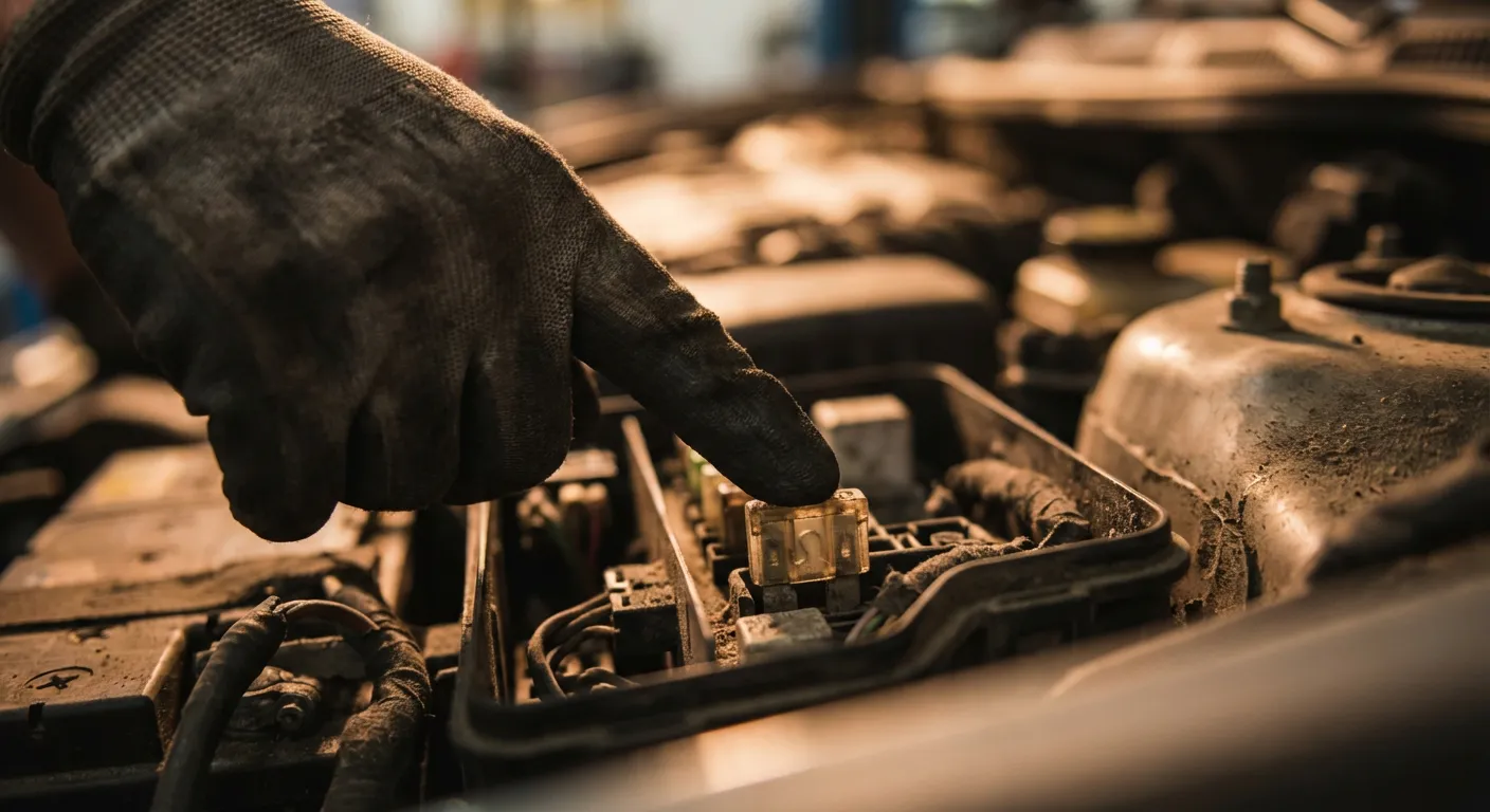 Identification du fusible lave-glace Clio 3 Main désignant l'emplacement précis du fusible dans la boîte à fusibles d'une Clio 3