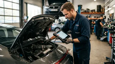 Gros plan minimaliste sur un capteur moteur automobile