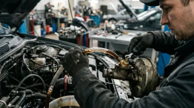 Vue rapprochée macro de la vis de purge d'embrayage