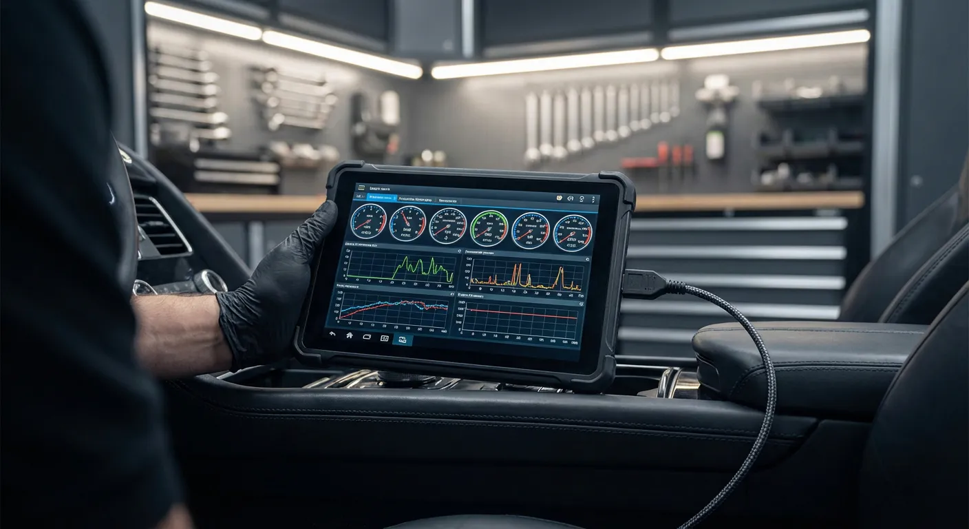 Diagnostic et solutions pour Opel Corsa Technicien utilisant un outil de diagnostic sur une Opel Corsa pour effacer le voyant voiture avec clé.